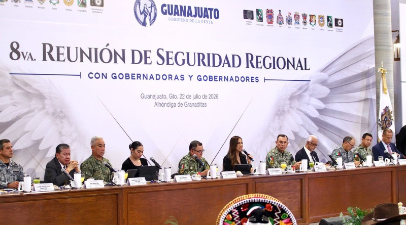 8ª REUNIÓN REGIONAL DE SEGURIDAD: GUANAJUATO RECIBE A GOBERNADORES Y MANDOS MILITARES