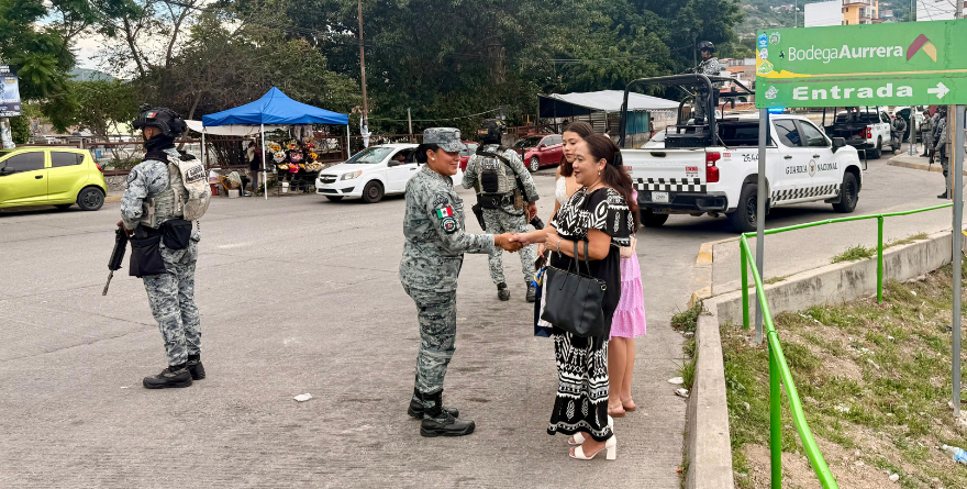GUARDIA NACIONAL Y SSPGRO PRESENTES EN CHILPANCINGO Y ZUMPANGO