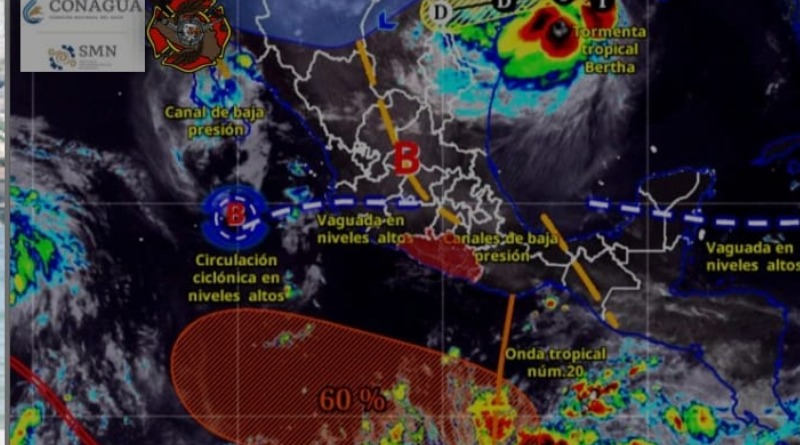 PREVÉN LLUVIAS VESPERTINAS EN GUERRERO POR ONDA TROPICAL 20