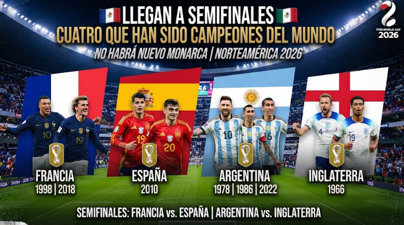 CUATRO EXMULTIPLES CAMPEONES MUNDIALES LOGRAN LLEGAR A SEMIFINALES