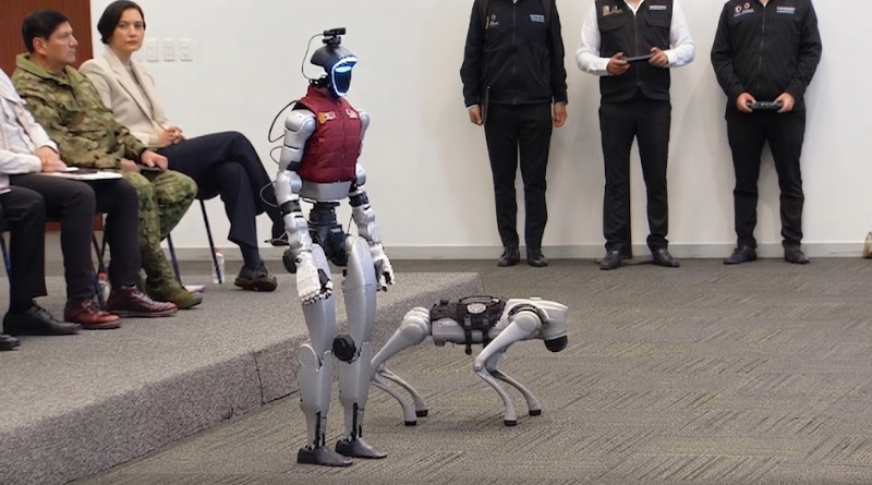 EN MAÑANERA REVELAN ROBOTS CON IA PARA C5 DE EDOMEX