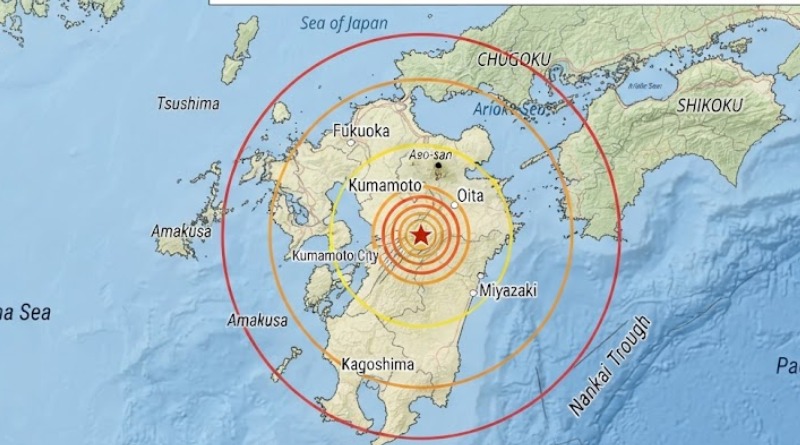JAPÓN TIEMBLA CON TERREMOTO DE 7,1 FRENTE A ISLA DE KYUSHU