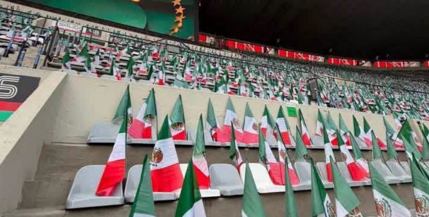 LAS BANDERAS DE MÉXICO TAPIZAN AHORA LAS BUTACAS DEL ESTADIO CDMX