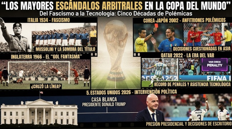 LAS MAYORES CONTROVERSIAS ARBITRALES DE LA COPA DEL MUNDO
