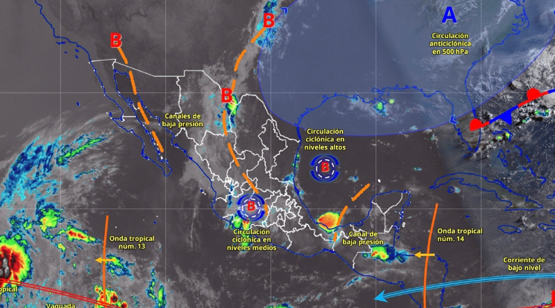LLUVIAS INTENSAS Y FUERTE MAR DE FONDO ESPERADOS