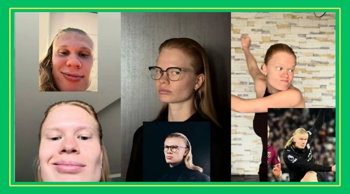 MODELO RUSA DEJA TODOS BOQUIABIERTOS POR SU PARECIDO A ERLING HAALAND