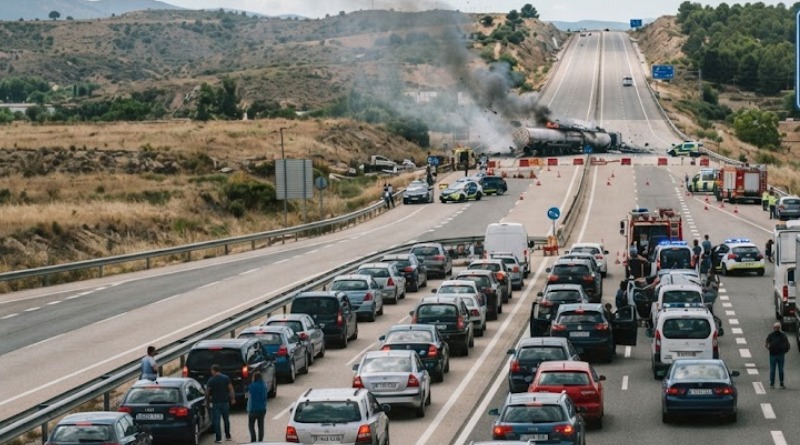 PIPA CISTERNA CON 40 MIL LITROS DE GASOLINA VUELCA EN SINALOA