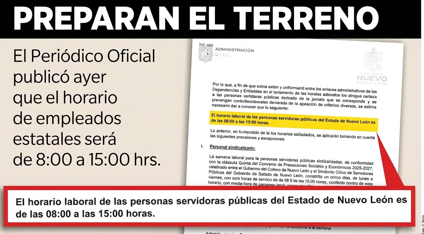 ¿CAMPAÑAS? ESTADO AUTORIZA TARDES LIBRES PARA SUS FUNCIONARIOS