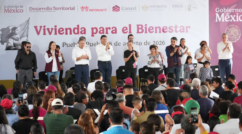 IMPULSAN EN PUEBLA VIVIENDA DIGNA CON SHEINBAUM Y ARMENTA
