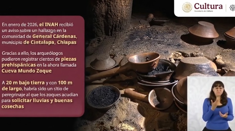 LA ‘CUEVA DEL MUNDO ZOQUE’ DE CHIAPAS HA SIDO DESCUBIERTA POR INAH