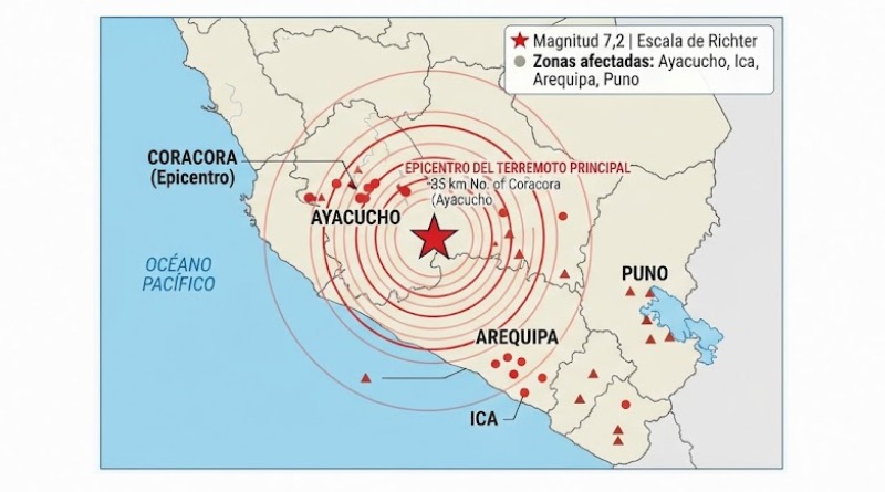 MÚLTIPLES RÉPLICAS SE REGISTRAN EN PERÚ TRAS TERREMOTO DE 7,2
