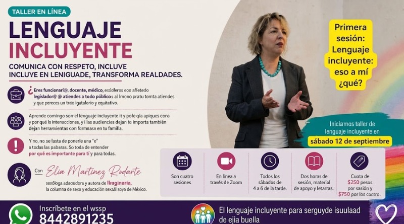 NUEVO TALLER ENSEÑA SOBRE LENGUAJE INCLUYENTE