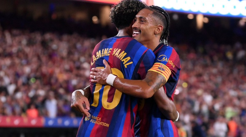 YAMAL Y RAPHINHA DESTACAN EN VICTORIA DEL BARCELONA SOBRE RAYO 5-2