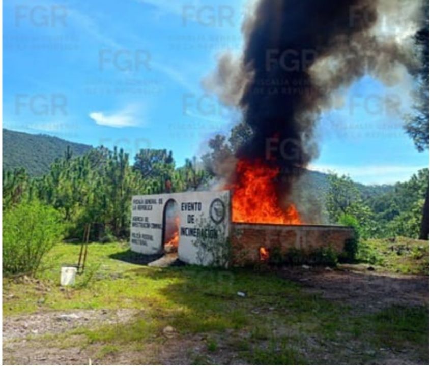 INCINERA FGR DOS TONELADAS DE NARCÓTICOS
