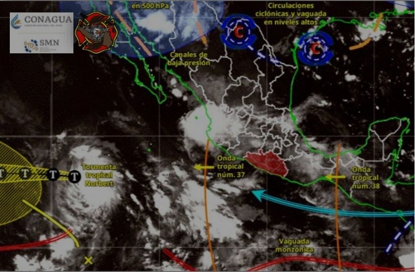 PROBABILIDAD DE LLUVIA,ESTE JUEVES EN LAS REGIONES SIERRA, CENTRO, MONTAÑA Y COSTA CHICA