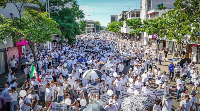 DOS AÑOS DE NARCOGUERRA DESATAN MARCHAS DE PROTESTA EN SINALOA
