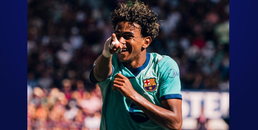 LAMINE YAMAL MARCA DOS GOLES AL LEVANTE