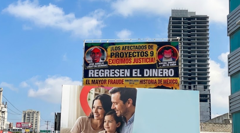 AFECTADOS POR FRAUDE INSTALAN MEGA PANTALLA