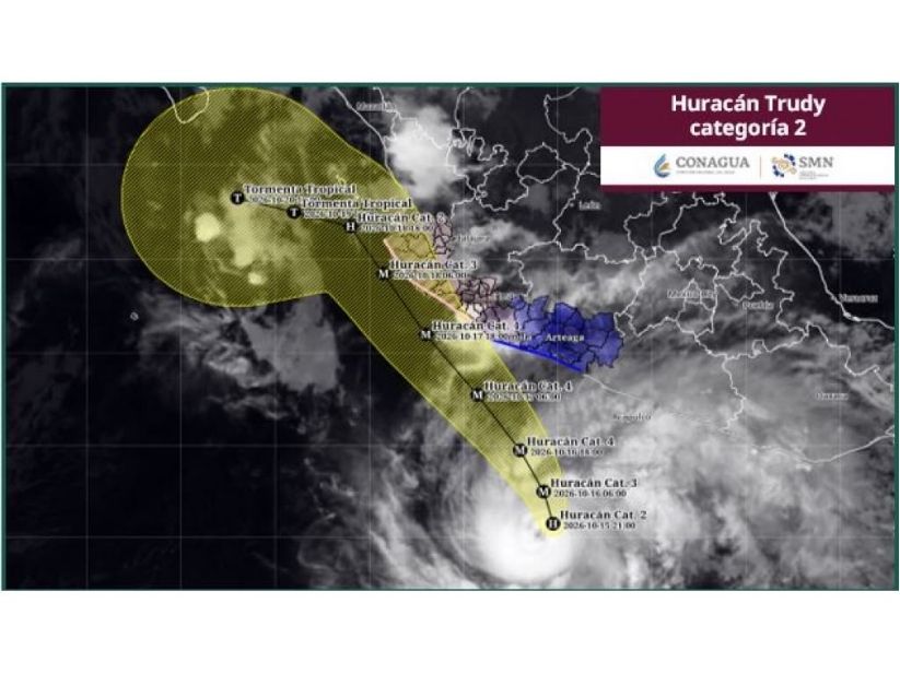 SE INTENSIFICA HURACÁN TRUDY A CATEGORÍA 2
