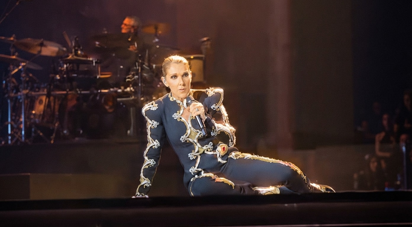 CAE DION DURANTE CONCIERTO EN PARÍS