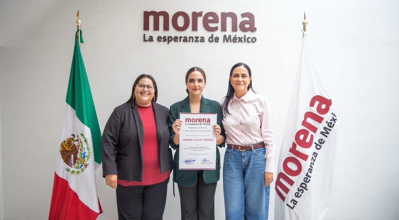 DESIGNA MORENA COMO CANDIDATA  A ANDREA CHÁVEZ