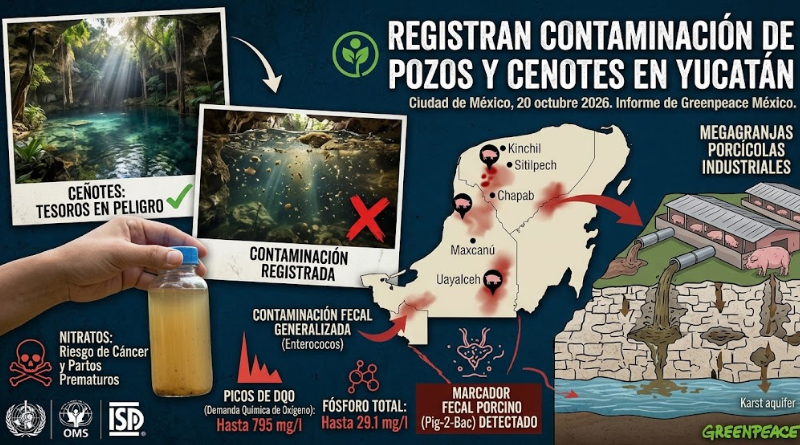 HALLAN CONTAMINACIÓN FECAL EN CENOTES YUCATECOS