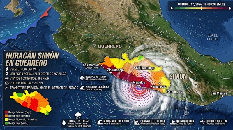 ‘SIMON’ CAUSA UNA MUERTE EN GUERRERO